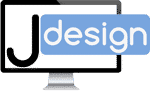 Agence web Jdesign, on voit un écran d'ordinateur avec le lettre j et le mot design dans l'écran le fond est transparent.