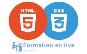 logo html5 et cc3 pour la formation en ligne Jdesign